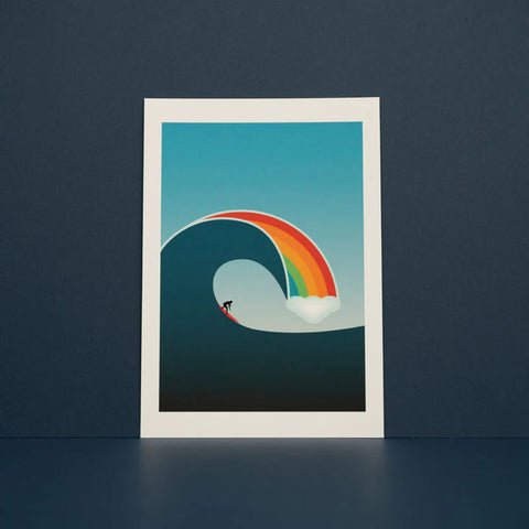 Surf Prints - Rainbow Wave - Single Fin Co. Surf Print Single Fin Co.   