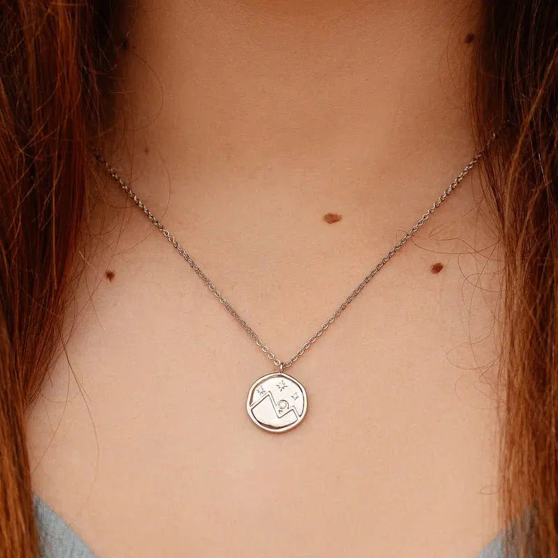 Crystal Mountain Coin Necklace Pura Vida 10 Over Surf Shop