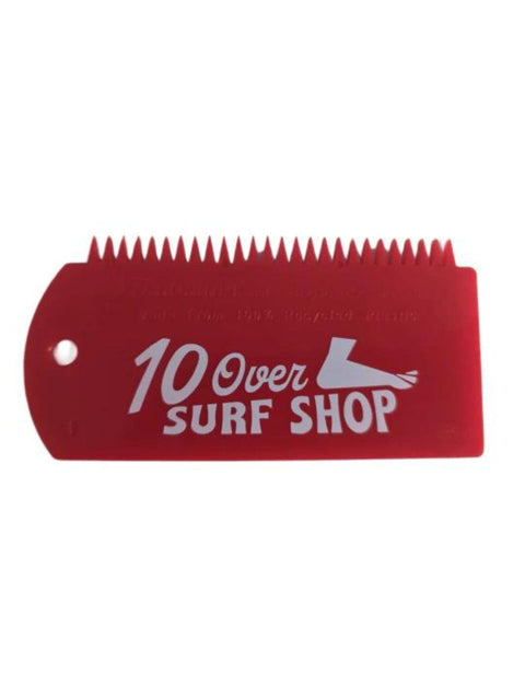 Wax Comb - Wax Remover - 10 Over Surf Shop Wax Comb 10 Over Surf Shop  Red  