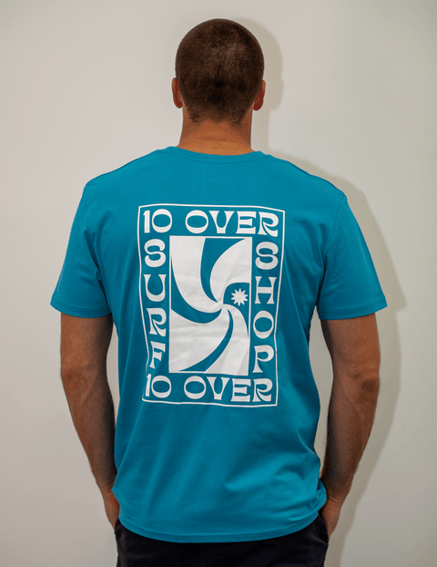 The Swirl - Unisex 10 Over Surf Premium T-Shirt - Atlantic Blue T-Shirt 10 Over Surf Shop Extra Small  