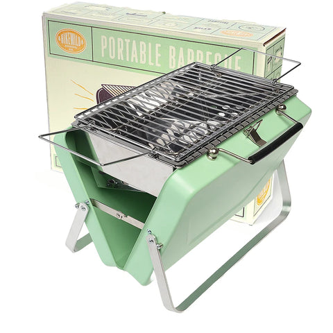 Portable suitcase BBQ - Pistachio green