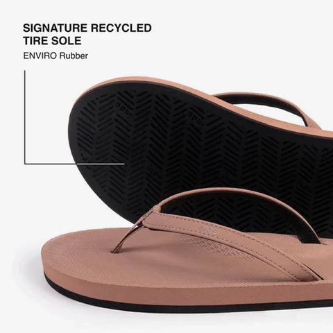 Indosole Womens Flip Flops - Essentials - Black/Rust/Lilac Flip Flops Indosole