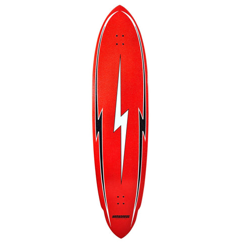 Hamboards - 5'7'' The Pinger - North Shore Red - Deck Only Surf Skateboards Satorial Supplies