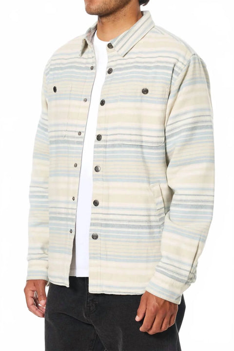 Harold Stripe Jacket - Dusty Blue - Katin Shirts Katin