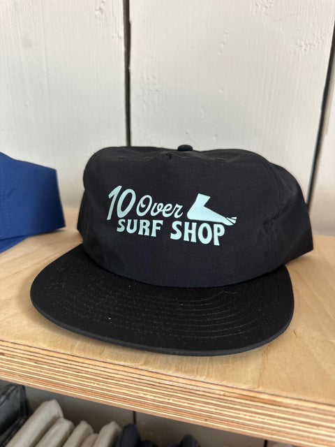 Surf Hat - 10 Over Surf Shop Cap 10 Over Surf Shop Black