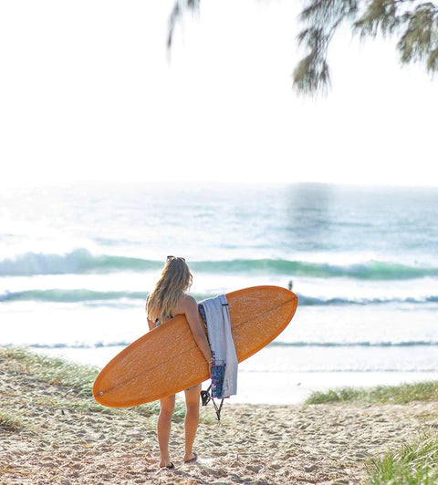 AQSS - Extra Shot by Rachael Tilly Midlength Surfboard - 7'2 Beige Surfboard AQSS   