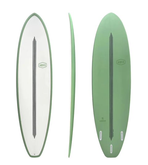 AQSS - Mirage Midlength Surfboard - 7'4 Green Surfboard AQSS 7'4"  