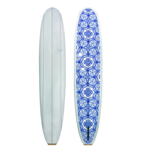 AQSS - Vintage Log Longboard - Blue Surfboard AQSS 9'2  