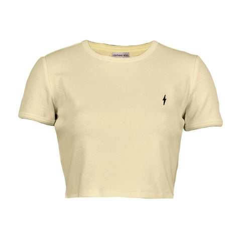 Aqua T-Shirt Yellow Womens - Lightning Bolt Surf Co T-Shirt Lightning Bolt Small  