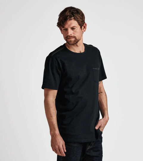 Well Worn Mid Organic Knit Top - Black T-Shirt Roark