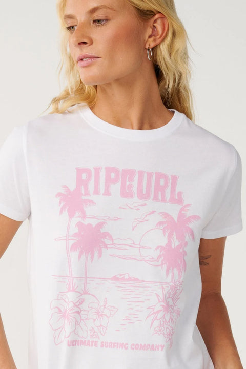 Bossa Nova Standard Tee - Rip Curl T-Shirts Rip Curl Extra extra small White