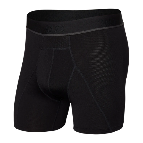 Saxx Underwear - Kinetic Light-Compression Mesh Boxer Boxers Saxx 29" - 32" Waist (Small) Black 