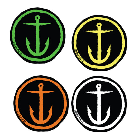 Captain Fin Co - 4x Sticker Pack - Original Anchor Bumper Stickers Satorial Supplies