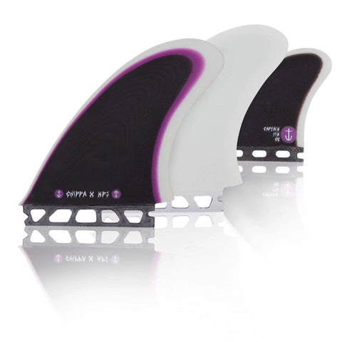 Captain Fin Co - Chippa Wilson + NPJ Twin Especial + Trailer - Large - Purple (Futures) Surfboard Fins Satorial Supplies