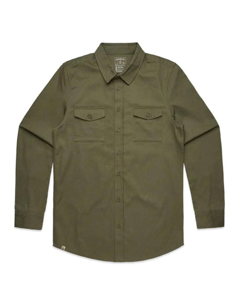 Mens Surf Shirt - Captain Fin Co Shirts Captain Fin Co Army Small 