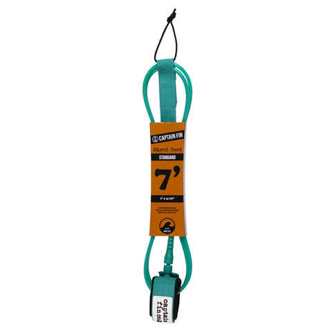 Captain Fin Co - Shred Cord - 7' Standard - Teal Surf Leashes Satorial Supplies