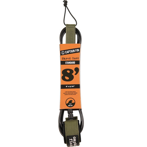 Captain Fin Co - Shred Cord - 8' Standard - Army Surf Leashes Satorial Supplies