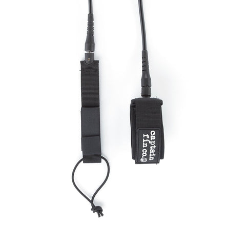 Captain Fin Co - Shred Cord - 9' Standard - Black Surf Leashes Satorial Supplies