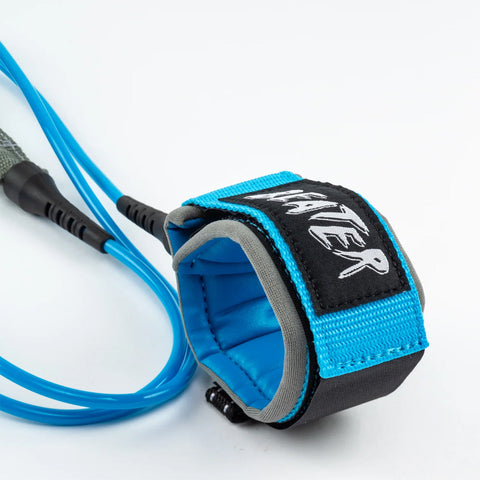 Catch Surf - Beater 5' Pro Comp Leash - Light Blue & Grey Surfboard Leashes Satorial Supplies
