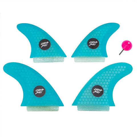 Catch Surf - Ultra Hi-Perf Quad Fin Kit - Cyan
