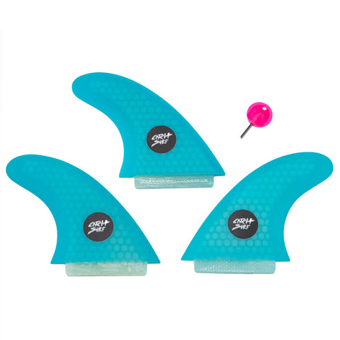 Catch Surf - Ultra Hi-Perf Tri Fin Kit - Cyan