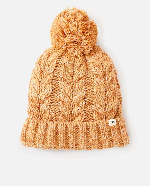 Classic Reg Pom Pom Beanie Womens - Rip Curl (Sand) Beanies Rip Curl
