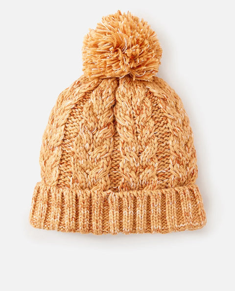 Classic Reg Pom Pom Beanie Womens - Rip Curl (Sand) Beanies Rip Curl