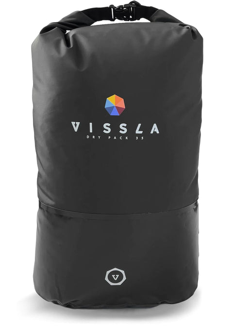 Vissla 7 Seas Waterproof Dry Bag - 35L - Black Phantom Wetsuit Bag VISSLA Black  