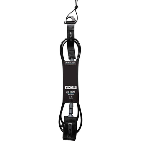 FCS 10' All Round Essential Leash Black - FCS Surfboard Leash FCS 10' Leash