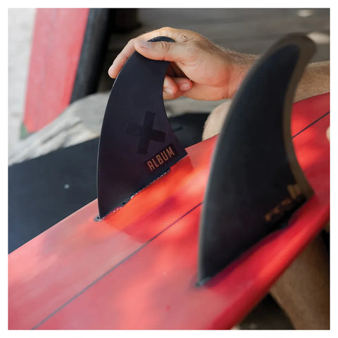 FCS II Album Twin+1 PG M-L Black/Gold Fins - Surfboard Fin Surfboard Fins FCS