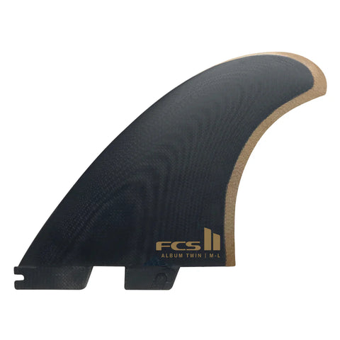 FCS II Album Twin+1 PG M-L Black/Gold Fins - Surfboard Fin Surfboard Fins FCS