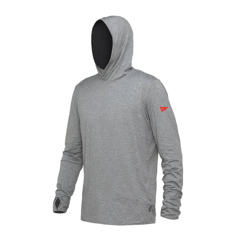 Sun Pro Adapt Long Sleeve Hooded UPF Shirt (Light Heather Grey) Wetsuits Florence XL