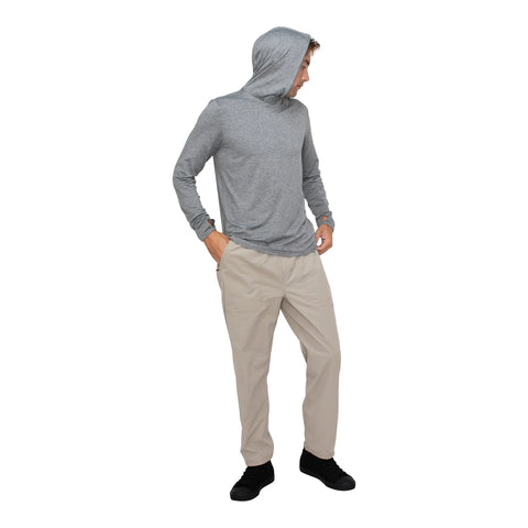 Sun Pro Adapt Long Sleeve Hooded UPF Shirt (Light Heather Grey) Wetsuits Florence