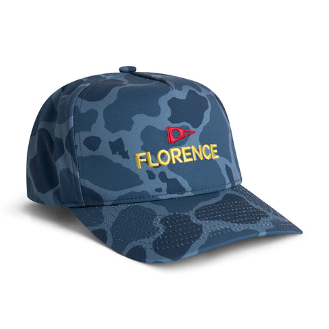 Florence Logo Structured Twill Hat - Marine Camo