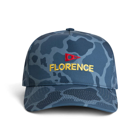 Florence Logo Structured Twill Hat - Marine Camo