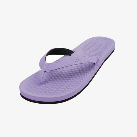 Indosole Womens Flip Flops - Essentials - Black/Rust/Lilac Flip Flops Indosole