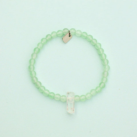 Green Quartz Intention Stretch Bracelet - Pura Vida Bracelet Pura Vida   