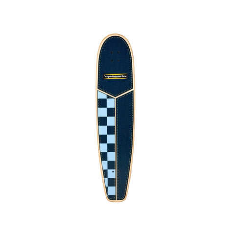 Hamboards - 45" The Huntington Hop - Navy/Light Blue Checkers - Deck Only Surf Skateboards Satorial Supplies
