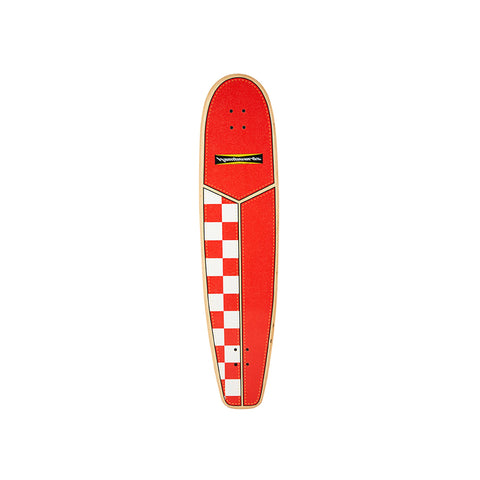 Hamboards - 45" The Huntington Hop - Orange/White Checkers - Deck Only Surf Skateboards Satorial Supplies