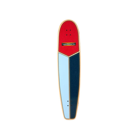 Hamboards - 45" The Huntington Hop - Red/Light Blue/Navy - Deck Only Surf Skateboards Satorial Supplies