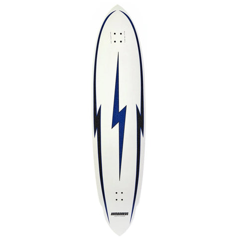 Hamboards - 67" The Pinger - North Shore White Longboard Complete Surf Skateboards Hamboards