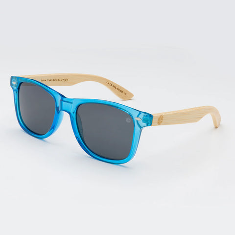 Union of Surf Sunglasses - KUTA XL Sunglasses Union Of Surf Blue Transparent Frame / Grey Lens
