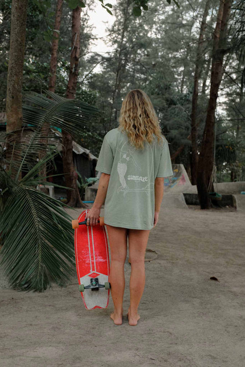 Mermaid Tee - Sage Green - Sundaze T-Shirt Sundaze   