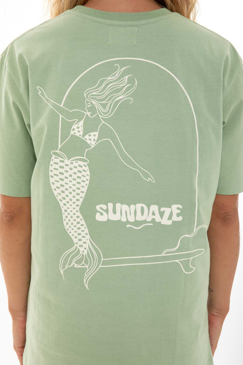 Mermaid Tee - Sage Green - Sundaze T-Shirt Sundaze Small  