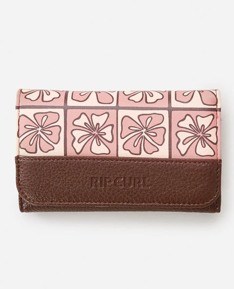 Mixed Floral Mid Wallet - Retro Brown 2116 Wallet Rip Curl   