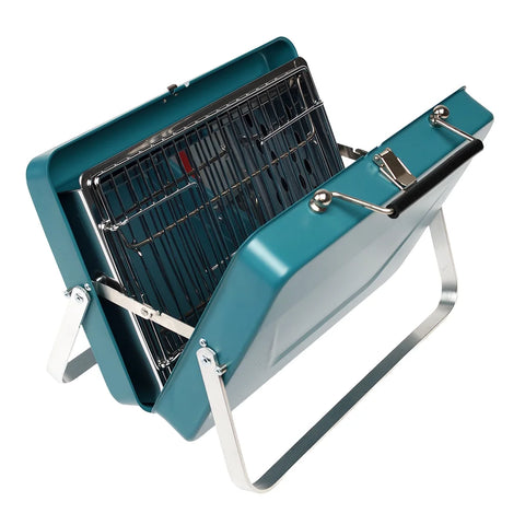 Portable Suitcase BBQ - Petrol Blue