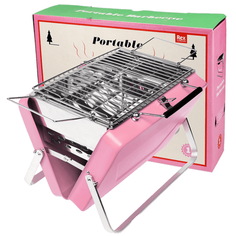 Portable suitcase BBQ - Pink