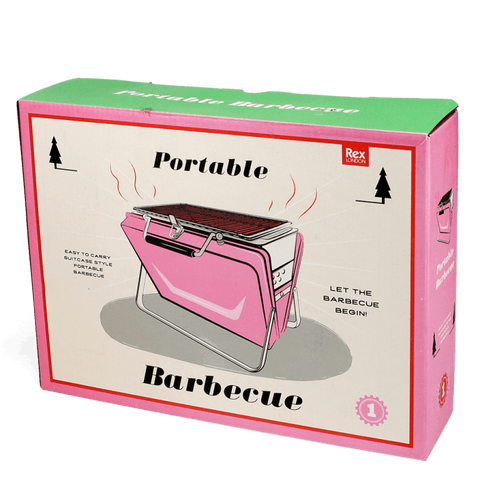 Portable suitcase BBQ - Pink