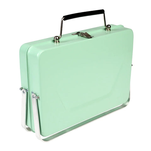 Portable suitcase BBQ - Pistachio green