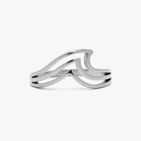 Pura Vida - Surfrider Foundation Triple Wave Ring Ring Pura Vida 6 Silver
